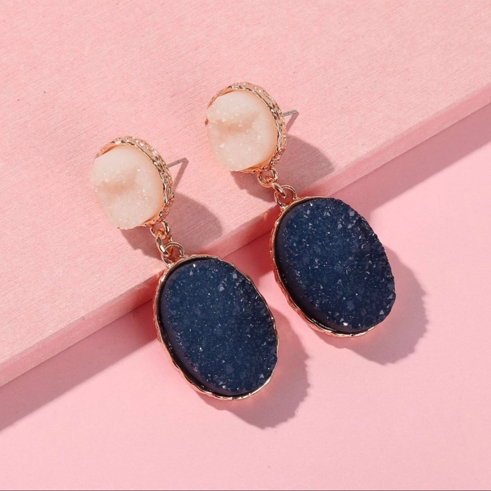 🧡 Druzy Quartz Earrings
